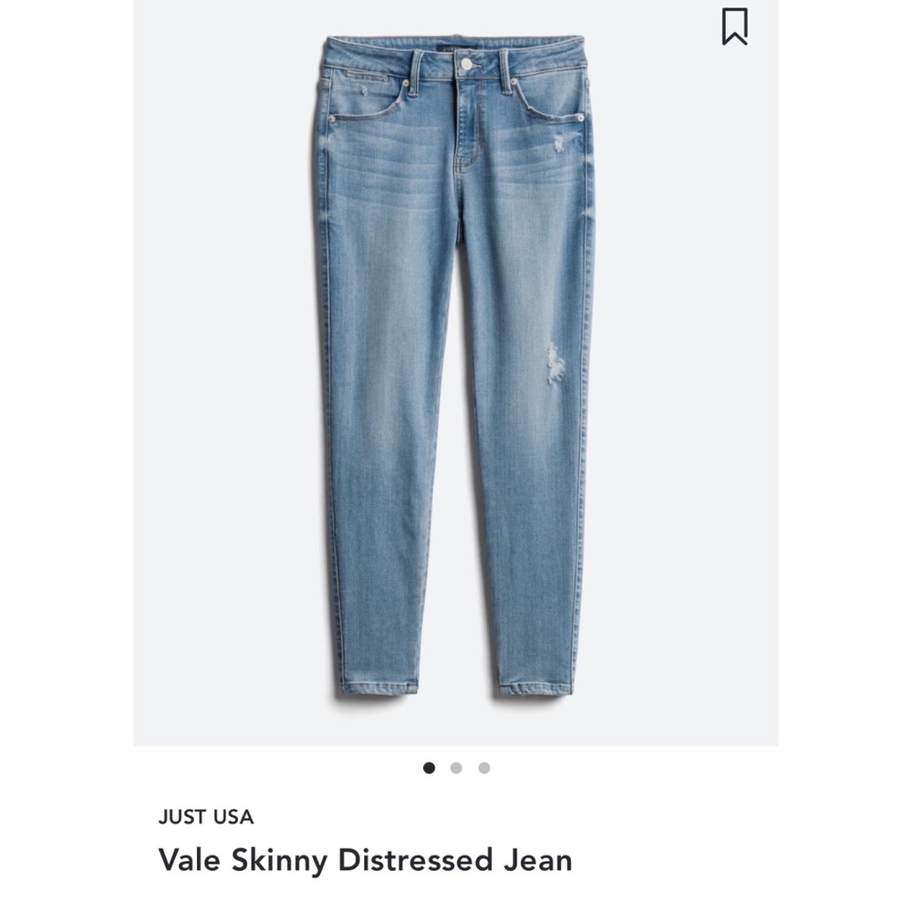 Just USA Vale Skinny Jeans. Size 28